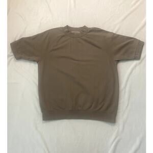 Essentials Short Sleeve Crewneck Sweatshirt Mens Sz Medium - Beige